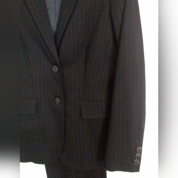 Dark blue stripe on stripe pant suit - Picture 2 of 6